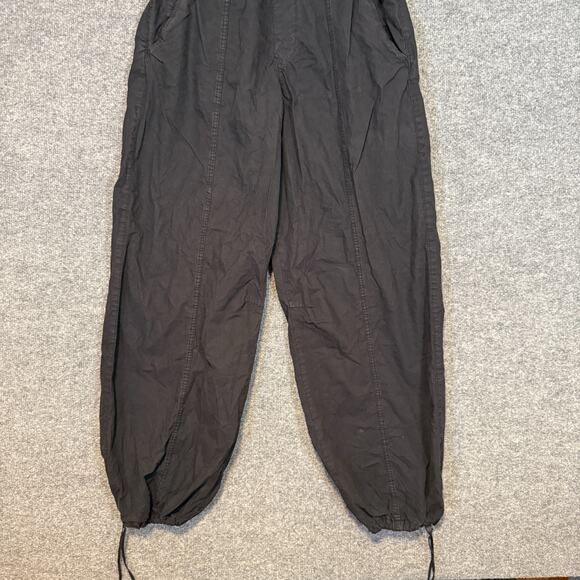 Zara Pants Womens Small Black Joggers Parachute Stretch Waist Pull On Comfort - Picture 5 of 9
